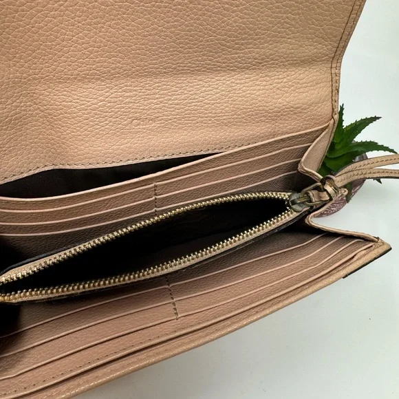 Chloe Tan Leather Long Wallet - Picture 6 of 11